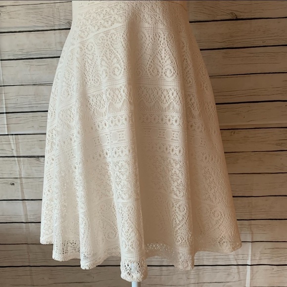 Mossimo Supply Co Creamy White Lace Fit and Flare Dress - Picture 2 of 9